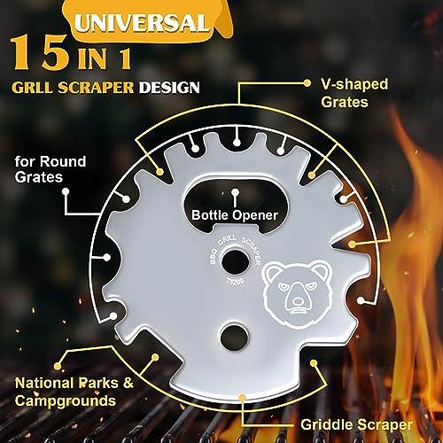 BBQ Grill Scraper Stocking Stuffers for Men - Gifts for Men Women Dad Unique Cooking Gift Ideas Cool Kitchen Gadgets Useful Stuff Smoker Accessories Outdoor Grilling Grate Cleaning Tools Christmas - CookCave