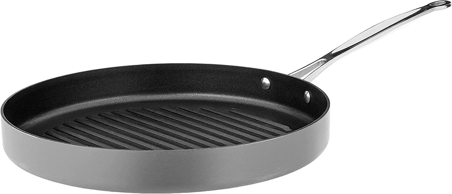 Cuisinart 630-30 Chef's Classic Nonstick Hard-Anodized 12-Inch Round Grill Pan,Black - CookCave