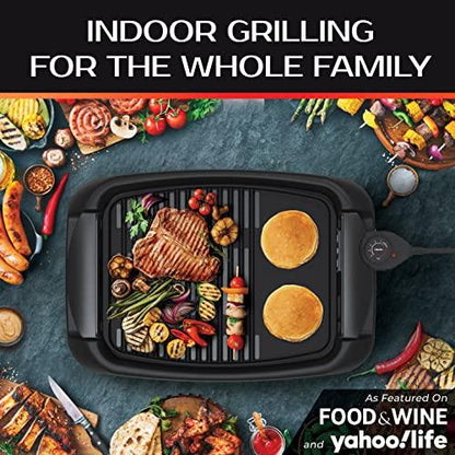 Mueller Ultra GrillPower 2-in-1 Smokeless Electric Indoor Removable Grill and Griddle Combo, Nonstick Plate, with Adjustable Temperature, 120V - CookCave