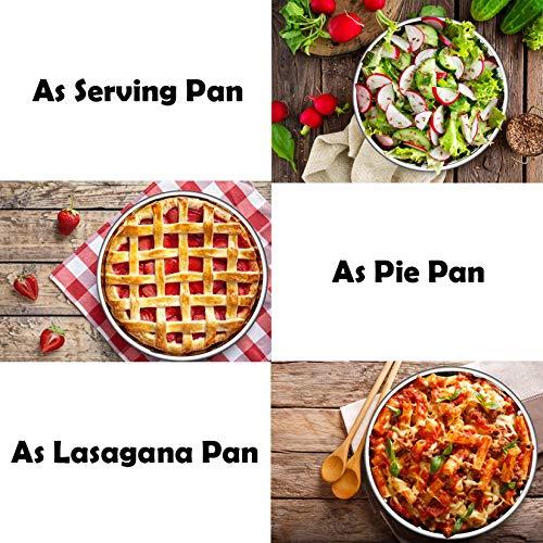 P&P CHEF 8 Inch Cake Pan Set, 3 Pcs Round Baking Pans Stainless Steel Layer Birthday Wedding Cake Pans, Fit Oven/Pots/Pressure Cooker, Non Toxic & Heavy Duty, Dishwasher Safe - CookCave