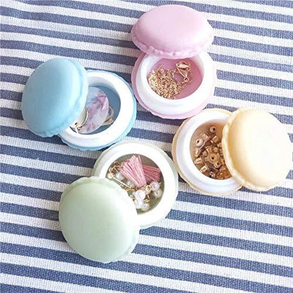 Rocutus 16 Pieces Macaron Case,Candy Color Mini Macaron Box, Macaron Jewelry Box, Macaron Cute Pill Box, Macaron Jewelry Storage Box, Cute Pill Organizer Case - CookCave