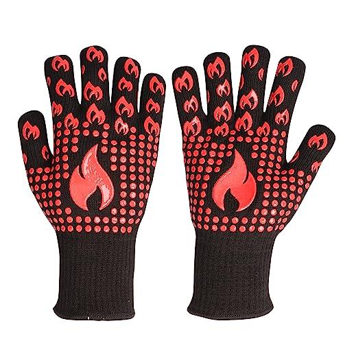 Srramy BBQ Gloves - 1472°F Extreme Heat Resistant, Fireproof, Ideal for Grilling, Barbecuing, Baking, Smoking, and Camping. Suitable for Both Men and Women, Perfect for Handling Hot Food Safely - CookCave