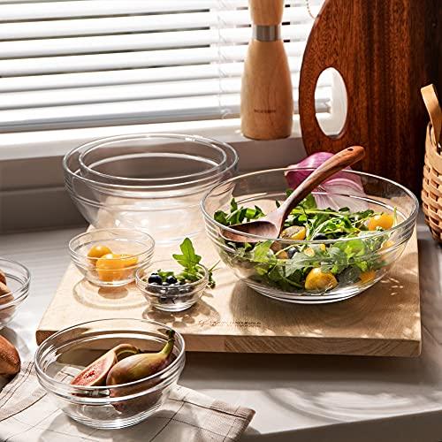 Sweejar Glass Mixing Bowls Set(set of 9),Nesting Bowls for Space Saving Storage,Great for Cooking,Baking,Prepping,Stackable Bowl Set… - CookCave