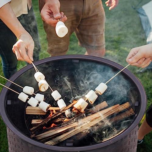 Fire Pit, Portable Firepits for Outside Patio, Outdoor Wood Burning Fire Pits 26" Small Round Steel Fireplace Clearance for Backyard Garden Bonfire Camping… - CookCave