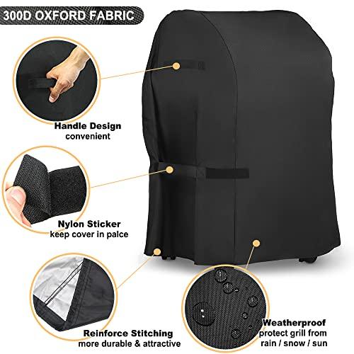 LBTING Grill Cover, 40-inch Heavy Duty 300D Oxford Waterproof Windproof UV Resistant BBQ Gas Grill Cover for Outdoor Barbecue Fit Most Brands Weber, Brinkmann, Char Broil, Holland - CookCave