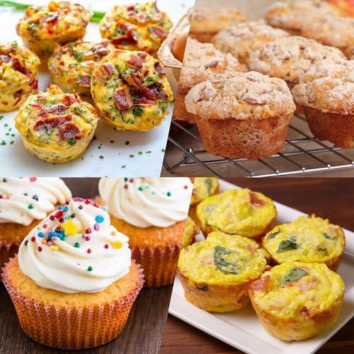 Inn Diary Silicone Muffin Pan 6-Cavity Cupcake Pan Non-Stick Baking Tray for Muffins Eggs Cupcakes Quiches BPA -Free Food Grade Muffin Molds - CookCave