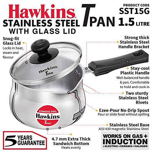 Hawkins Tpan Stainless Steel Saucepan Tea Pan, Small, Silver - CookCave