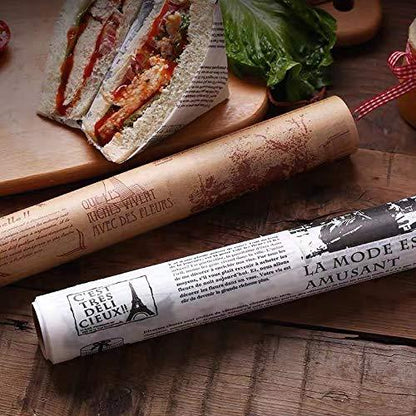 TEEWAL Baking Paper, High Temperature Resistant, Waterproof and Greaseproof Baking Paper, Non-Stick Baking Paper Roll for Cooking, Grilling, Steaming and Air Fryer, Brow 30cm x 8m/ 0.98 x 26.24 Feet - CookCave