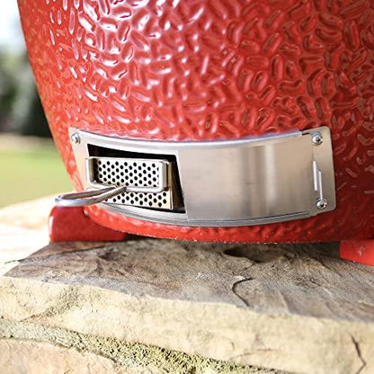 Kamado Joe KJ23NRHC Classic Joe II Stand Alone 18 inch Charcoal Grill, Blaze Red - CookCave