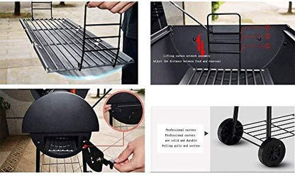 KDKDA Charcoal Grill with Offset Smoker Barbecue Stove for Households More Than 5 People Large Villa Courtyard Outdoor Commercial Indoor Smokeless Charcoal Barbecue Grill - CookCave