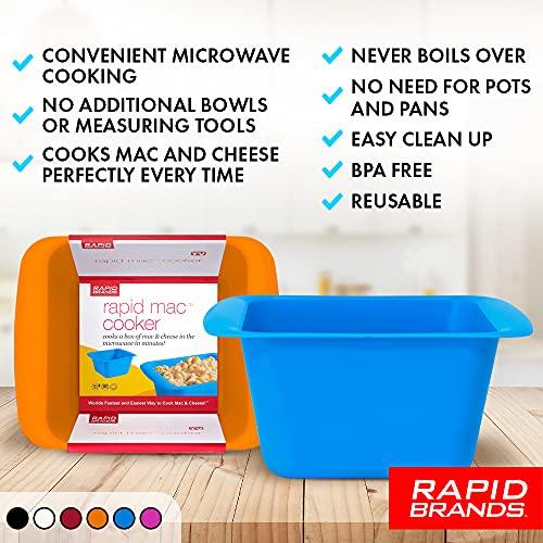 Rapid Mac Cooker | Microwave Macaroni & Cheese in 5 Minutes | Perfect for Dorm, Small Kitchen or Office | Dishwasher-Safe, Microwaveable, BPA-Free (Blue, 1-Pack)… - CookCave