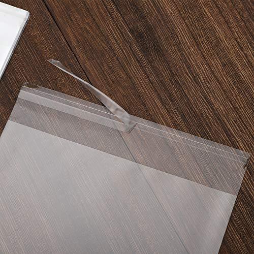50 pcs Clear 10" x 13" Self Seal Cello Cellophane Bags Resealable Poly Bags 2.8 mils OPP Bag for Packaging Clothing, T Shirts, Party Decorative Gift - CookCave