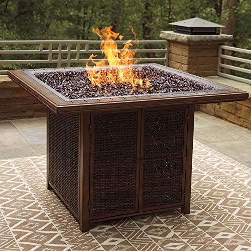 Onlyfire Stainless Steel Square Fire Pit Burner with Pan, 36 Inch DIY Outdoor Propane Firepit Fireplace for Backyard - CookCave