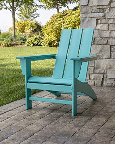 POLYWOOD AD420BL Modern Adirondack Chair, Black - CookCave