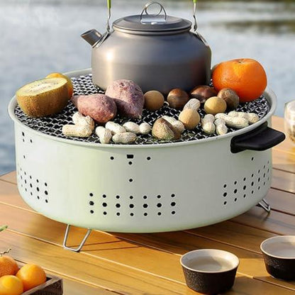 12 Inch Portable Charcoal Small/Mini Grill with folding legs for Outdoor Cooking Barbecue Camping BBQ - CookCave