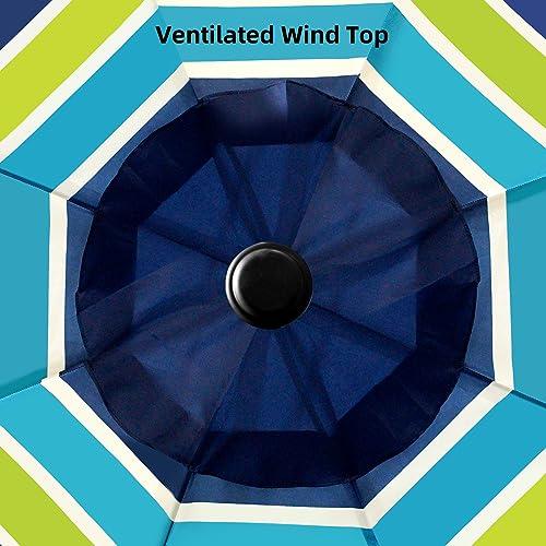 Trenovo Patio Umbrella Replacement Canopy, 9 ft Replacement Umbrella Covers with 8 Ribs, Water Resistant Cloth Umbrella Replacement Top for Garden Backyard Pool Umbrellas Cantilever Parasols - CookCave