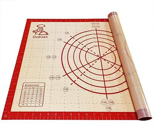 Silicone Baking Mat Pastry Mat Non Slip Non Stick Extra Large Bread Kneading Board with Measurements for Rolling Dough Thicken - CookCave