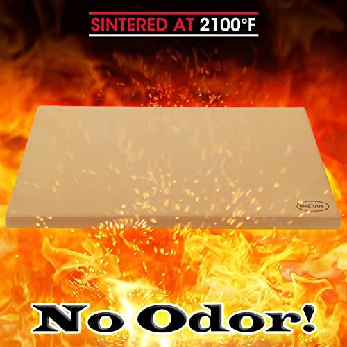 Unicook Extra Large Pizza Stone 24 Inch, Durable Rectangular Baking Stone 24" x 12", Industrial Commercial Home Oven Stone, Thermal Shock Resistant, Ideal for Grilling Baking Several Pizzas Bread - CookCave