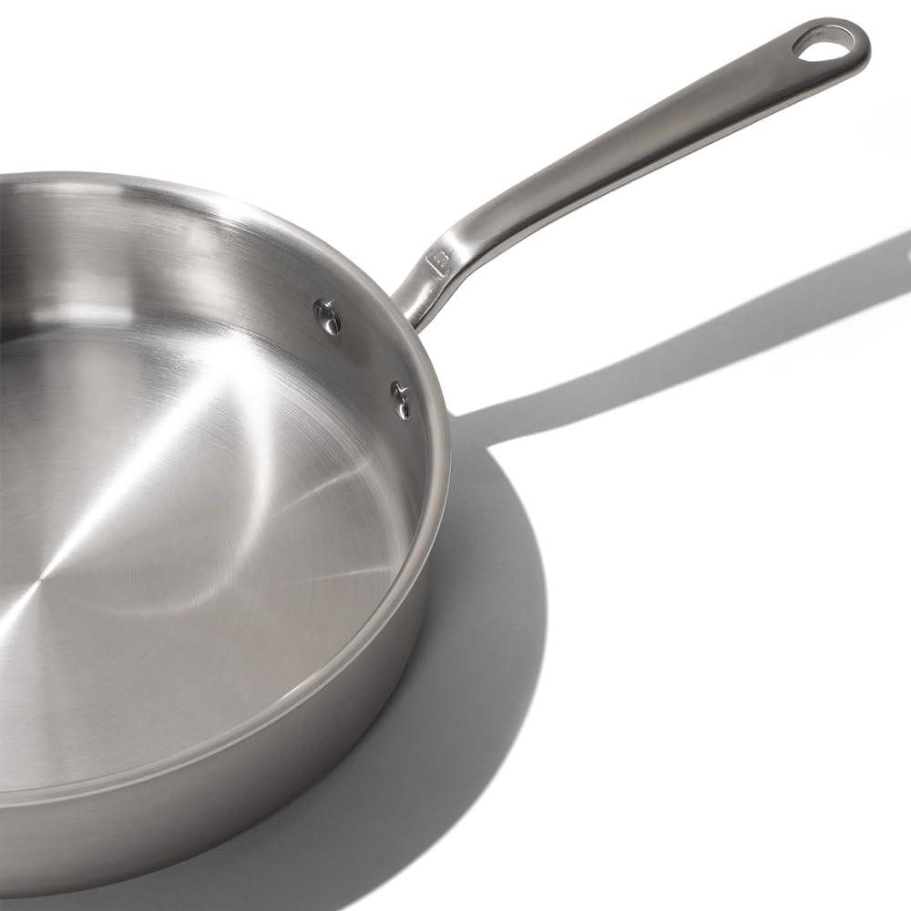 Made In Cookware - 3.5 Quart Stainless Steel Saute Pan - 5 Ply Stainless Clad - Professional Cookware - Induction Compatible Italy - CookCave