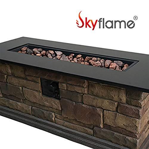 Skyflame 30" by 6" Linear Drop-in Fire Pit Pan and Burner Kit for Natural Gas/Propane, Steel Fire Pit Insert Burner for DIY Fire Pit and Fireplace - CookCave