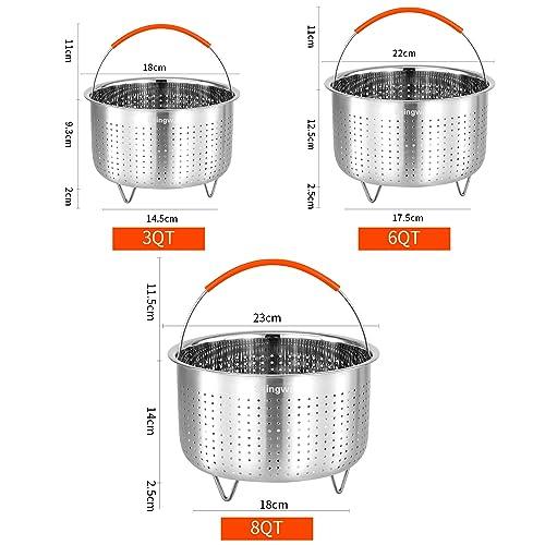 Steamer Basket for Instant Pot, Vegetable Steamer Basket Stainless Steel Steamer Basket Insert for Pots (6qt) - CookCave