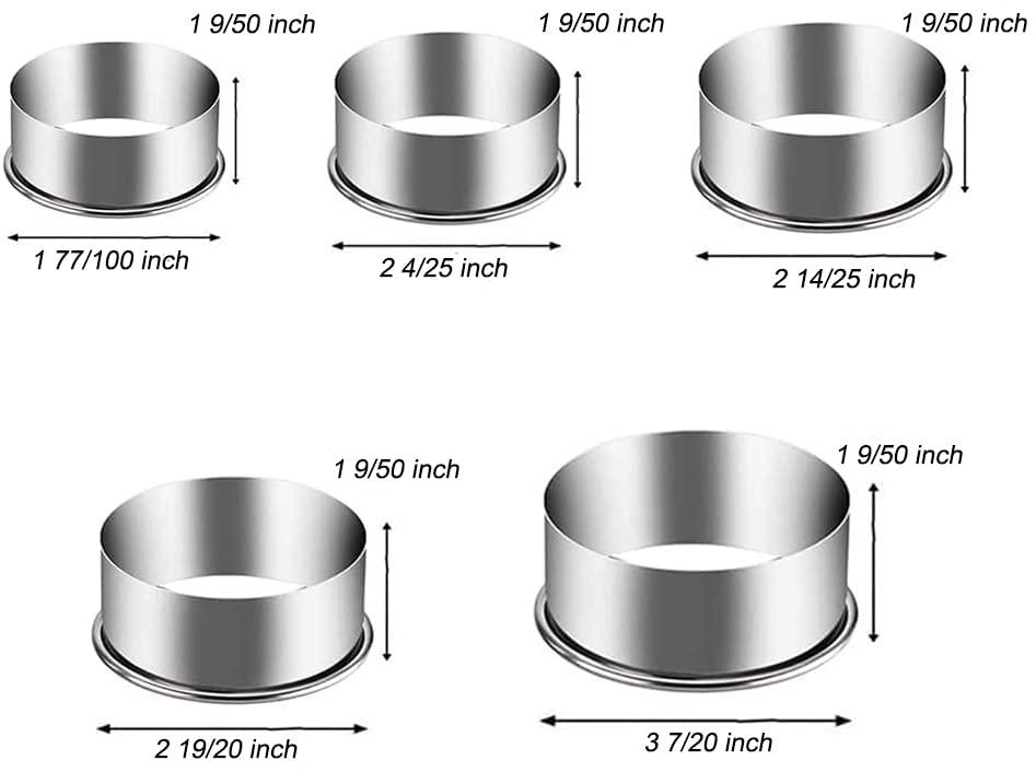 KSPOWWIN Biscuit Cookie Cutters Set,Stainless Steel Circle Round Cookie Biscuit Cutters in Graduated Sizes Shape Molds for Pastries Doughs Doughnuts, 5 Pieces - CookCave