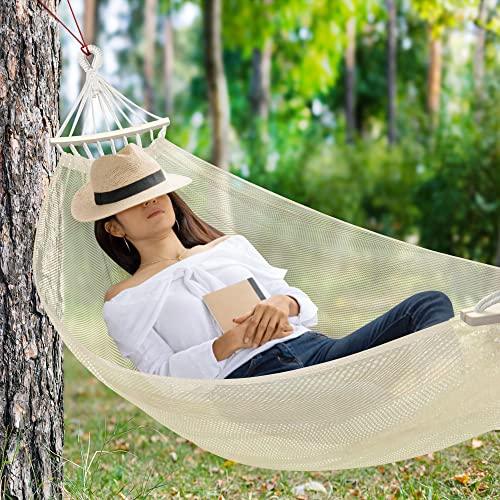 Outerman Camping Hammock,290 * 150cm(Max 550lb) Breathable Durable Portable Hammocks with Accessories, Perfect for Outdoor/Indoor Patio Backyard etc. - CookCave