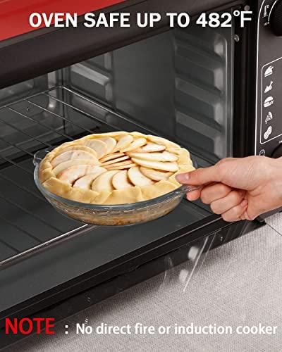ZYER Mini Pie Plate 18oz Easy Grab Glass Pie Pan for Single Serving Pie Dish for Baking, 6.5 Inch - CookCave