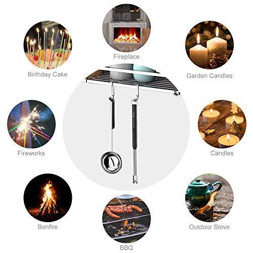 SUPRUS Electric Lighter Candle Lighter USB Type C Rechargeable Lighter Steel Shell & Hanging Hook with 360° Flexible Neck(Black) - CookCave