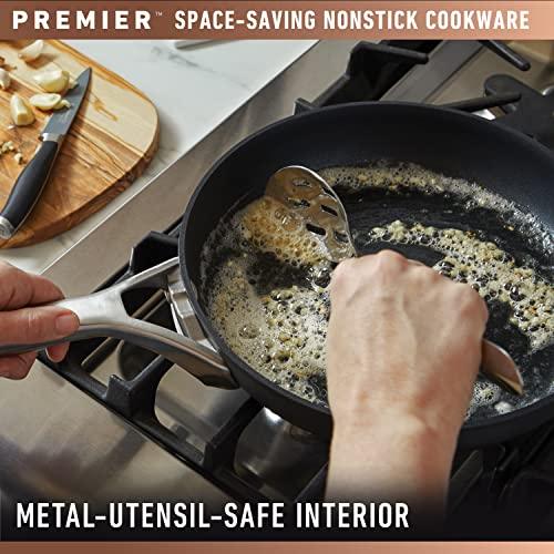 Calphalon Premier Space-Saving Hard-Anodized Nonstick 5-Quart Saute Pan with Lid - CookCave