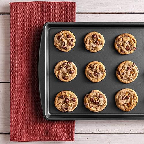 G & S Metal Products Company ProBake Nonstick Cookie Sheet Baking Pan, 15.2" x 10.2" x 0.7", Gray - CookCave