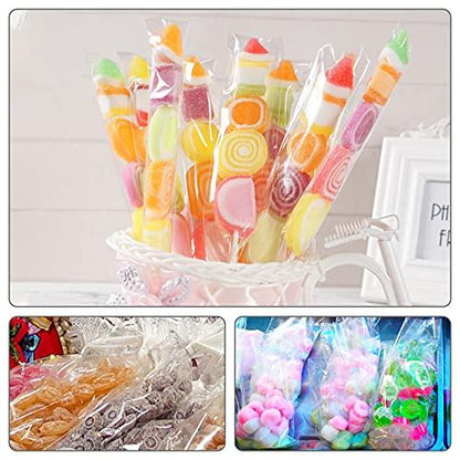 Cellophane Bags, Treat Bags, Clear Cellophane Gift Bags, Self Adhesive Sealing Plastic Gift Bags, Resealable Cellophane Bag for Pretzel rods, Candy, Snack 2 x 8 Inch pretzels individual bags 100 Pcs - CookCave