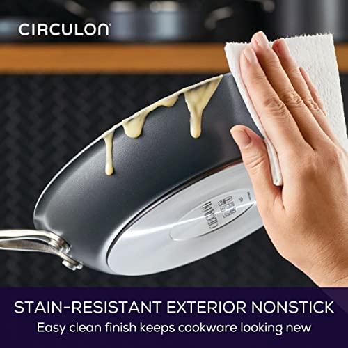 Circulon A1 Series with ScratchDefense Technology Nonstick Induction Frying Pan/Skillet, 12 Inch, Graphite - CookCave
