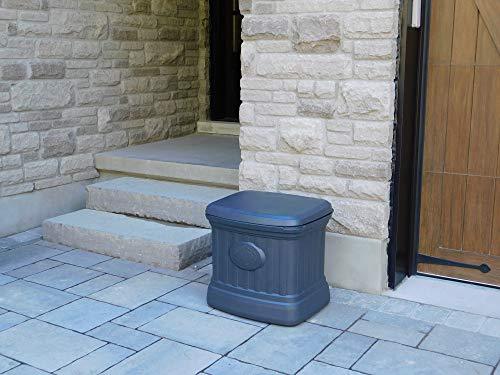 FCMP Outdoor All Weather Outdoor Salt and Sand Storage Bin, Granite Grey - CookCave