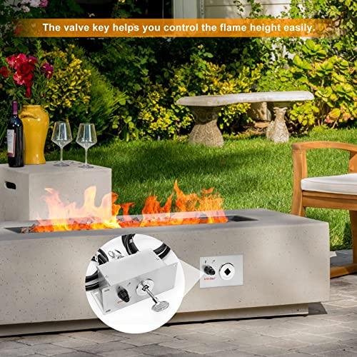 Onlyfire All-in-One Natural Gas Fire Pit Ignition System Kit (Includes Electronic Igniter, Key Valve, PVC Hose, Fittings) - CookCave