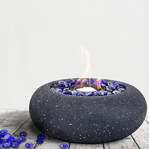 11-inch Portable fire Pit, Tabletop Fireplace fire Bowl Use Iso-Propyl Alcohol as Fuel. Clean-Burning Bio Ethanol Ventless Fireplace for Indoor Outdoor Patio Parties Events - CookCave