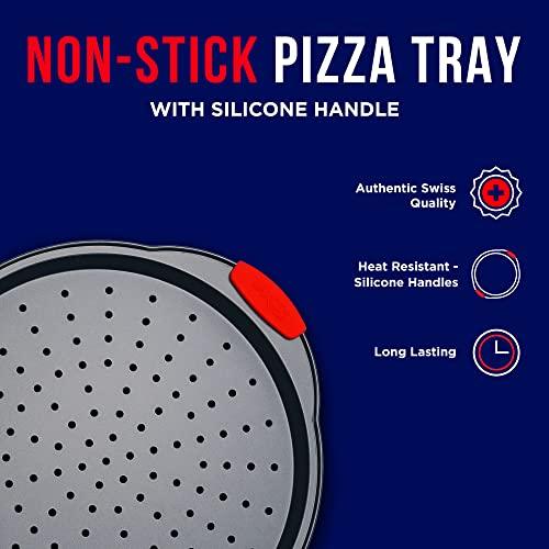 Pizza Tray Carbon Steel Pizza Pan with Holes and Non-Stick Coating – PFOA PFOS and PTFE Free by Bakken - CookCave