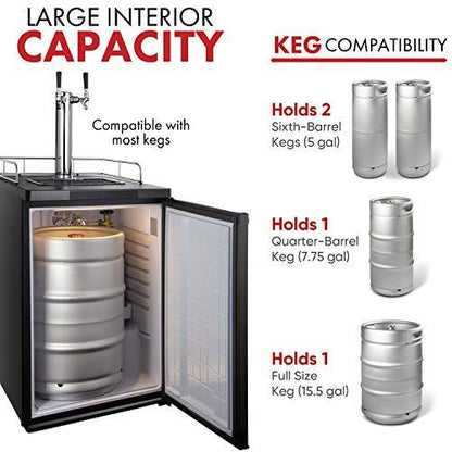 Kegco HBK209B-2 Keg Dispenser, Black - CookCave