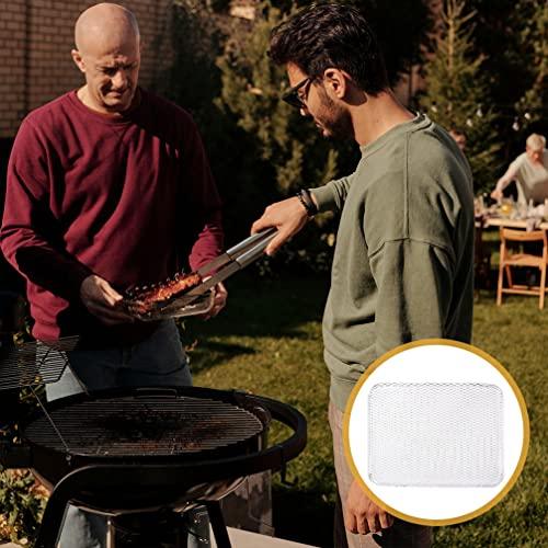 Luxshiny BBQ Grill Mesh Mat: 10Pcs Disposable Aluminum Grill Topper Broiler Net Pans Non-Stick Cooking Grid Grates Pad Baking Tools for Outdoor Camping Barbeque Picnics Backpacking Backyards - CookCave