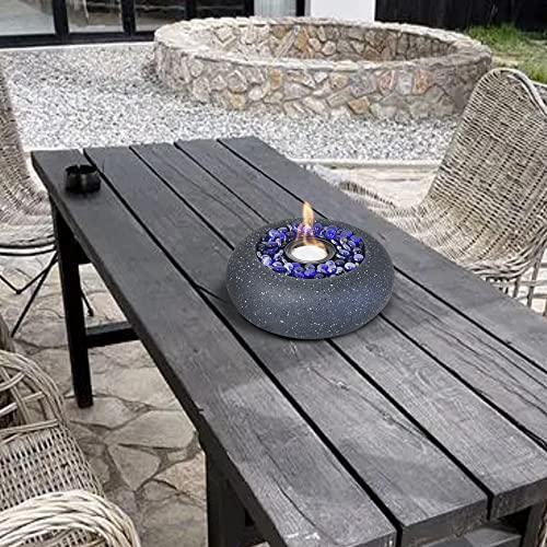 11-inch Portable fire Pit, Tabletop Fireplace fire Bowl Use Iso-Propyl Alcohol as Fuel. Clean-Burning Bio Ethanol Ventless Fireplace for Indoor Outdoor Patio Parties Events - CookCave