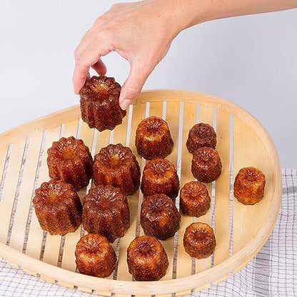 Darware Copper Canelle Pastry Molds (4-Pack); 2-Inch Bordeaux French Custard Cannele Cake Traditional Pastry Baking Molds with Heat-Conducting Copper - CookCave