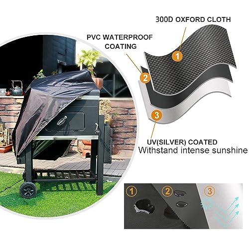 IWNTWY Grill Cover, 40-inch Heavy Duty Oxford Outdoor Waterproof Grill Covers, Dust-Proof Windproof UV Resistant BBQ Gas Cover Fit Most Brands Char Broil, Weber, Brinkmann, Holland - CookCave