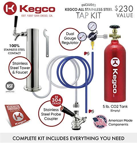 Kegco Kegerator Beer Keg Refrigerator - Single Faucet - D System - CookCave