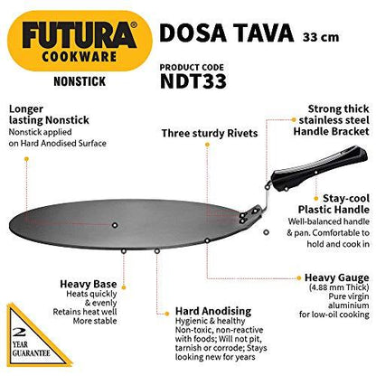 Hawkins/Futura Nonstick Tava/Griddle, 0, Gray - CookCave