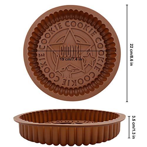 Meiyouju 2 Pcs Cookie Cake Pans,Oreo Cookie Silicone Molds 7.4inch Baking Silicone Molds,Food Grade Silicone Molds for Layer Cake,Pizza Tray Bakeware,Brownies, Baked Cakess - CookCave