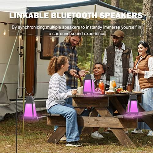 INWA Outdoor Bluetooth Speakers, Wireless Speaker Sync Up to 100 Speakers, IPX5 Waterproof, Beat-Driven Light Show, Night Light, Seamlessly to Phone, TV Box, Projector, Echo Dot, for Patio, Yard, Pool - CookCave