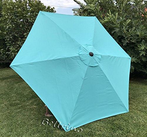 BELLRINO Replacement * Peacock Blue * Umbrella Canopy for 9 ft 6 Ribs (Canopy Only) (Peacock BLUE-96) - CookCave