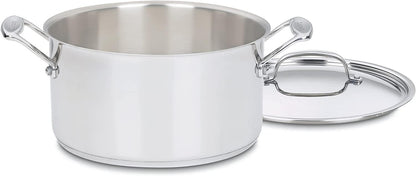 Cuisinart 744-24 Chef's Classic Stainless Stockpot with Cover, 6-Quart,Silver - CookCave