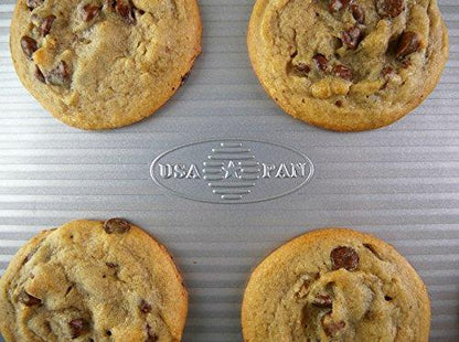 USA Pan Bakeware Cookie Sheet, Warp Resistant Nonstick Baking Pan, Made in the USA from Aluminized Steel, Large Set of 2 - CookCave