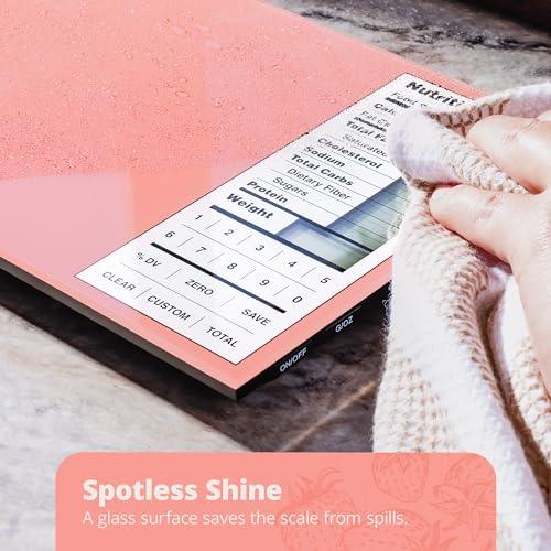 Greater Goods Nutrition Scale, Food Grade Glass, Calorie Counting Scale, Meal Prep Scale, and Weight Loss Scale, Designed in St. Louis, Pink - CookCave